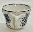 Vintage Blue Danube Tea Cup Translucent Porcelain Blue Onion Pattern Japan 1950s