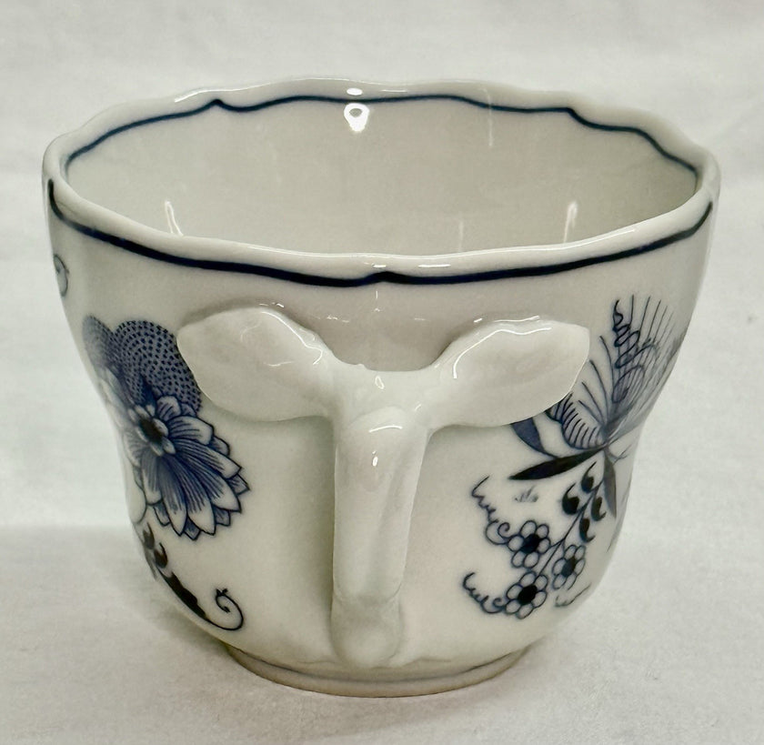 Vintage Blue Danube Tea Cup Translucent Porcelain Blue Onion Pattern Japan 1950s