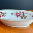 Vintage Moss Rose Fine China Oval Serving Veggie Bowl Made in Japan