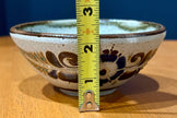 Vintage Tonala Mexico Hand Painted Sandstone Pottery Floral Bowl 5