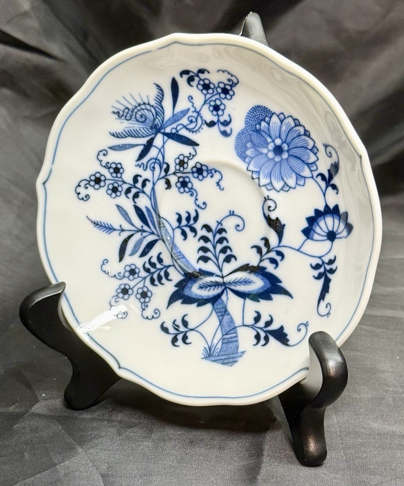 Vintage Blue Danube Blue Onion Round Tea Cup Saucer 5 1/2 Inches Japan Rare!