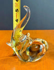 Vintage Murano Hand-Blown Art Glass Elephant Figurine Trunk Up Good Luck
