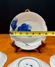 Vintage Set of 4 Traditional Japanese Arita Ware Porcelain Bowls Blue White