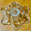 Vintage Hazel-Atlas Clear Pressed Glass 6-Point Star Taper Candle Holder