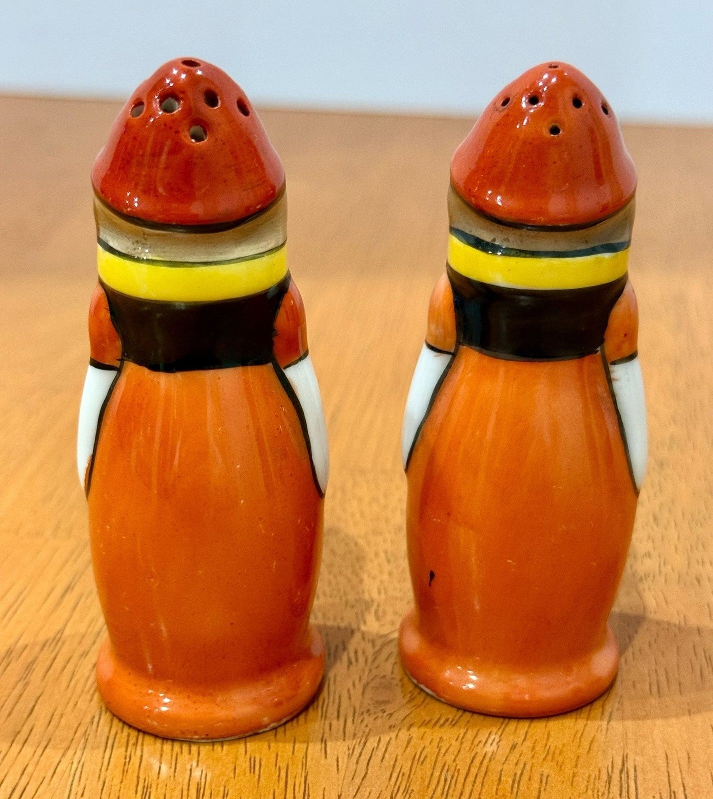 Vintage Noritake Art Deco Lady Masked Pierrette Salt and Pepper Shakers Set
