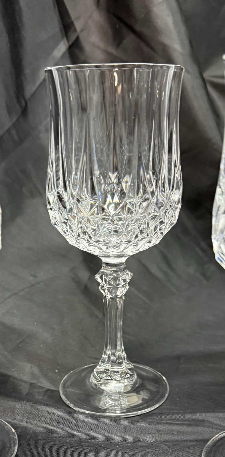 Vintage Set Of 6 Cristal D'Arques Durand Longchamp Crystal Wine Glasses 6.5