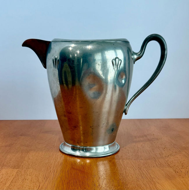 Vintage Royal Solid Pewter M.M. Co. Decorative Water Pitcher 7.5”
