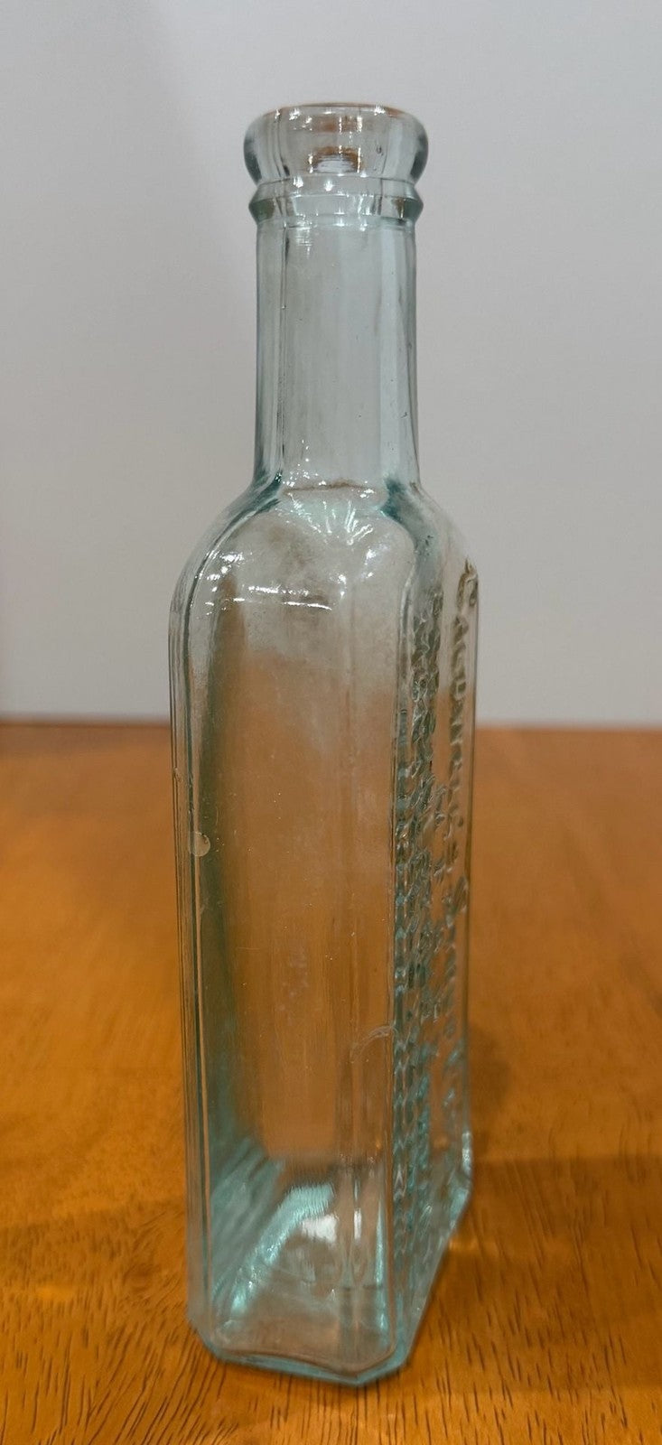 Antique Dr. W.B. Caldwell's Syrup Pepsin Bottle Clear Blue Tint Glass