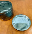 Vintage 1976 Metzke Pewter Round Trinket Box Floral Dogwood Relief Lid