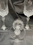 Vintage Set Of 6 Cristal D'Arques Durand Longchamp Crystal Wine Glasses 6.5