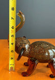 Dynasty Gallery Amber Art Glass Elephant Figurine with Gold Aventurine Flecks