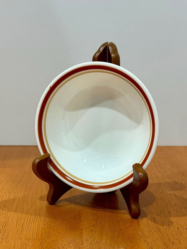 Vintage Corelle Cinnamon Berry Coupe Cereal Bowl 5-Inch White Brown