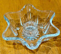 Vintage Hazel-Atlas Clear Pressed Glass 6-Point Star Taper Candle Holder