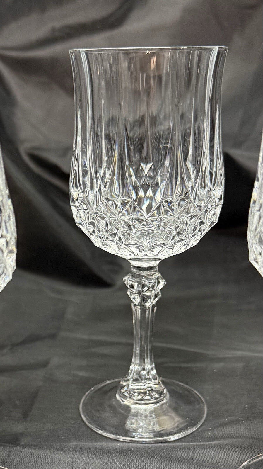 Vintage Set Of 6 Cristal D'Arques Durand Longchamp Crystal Wine Glasses 6.5