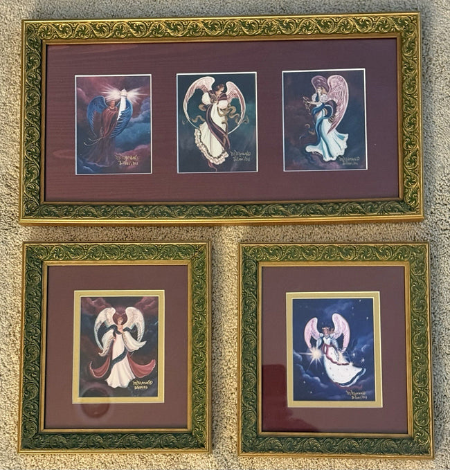 Mary Moran Guardian Angel Series Prints Celestrial Love Hope Faith Guardian RARE