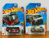 Set of 2 Hot Wheels Kowloon'd Hypervan HW Metro 6/250 and VW T3 Custom HW Vans