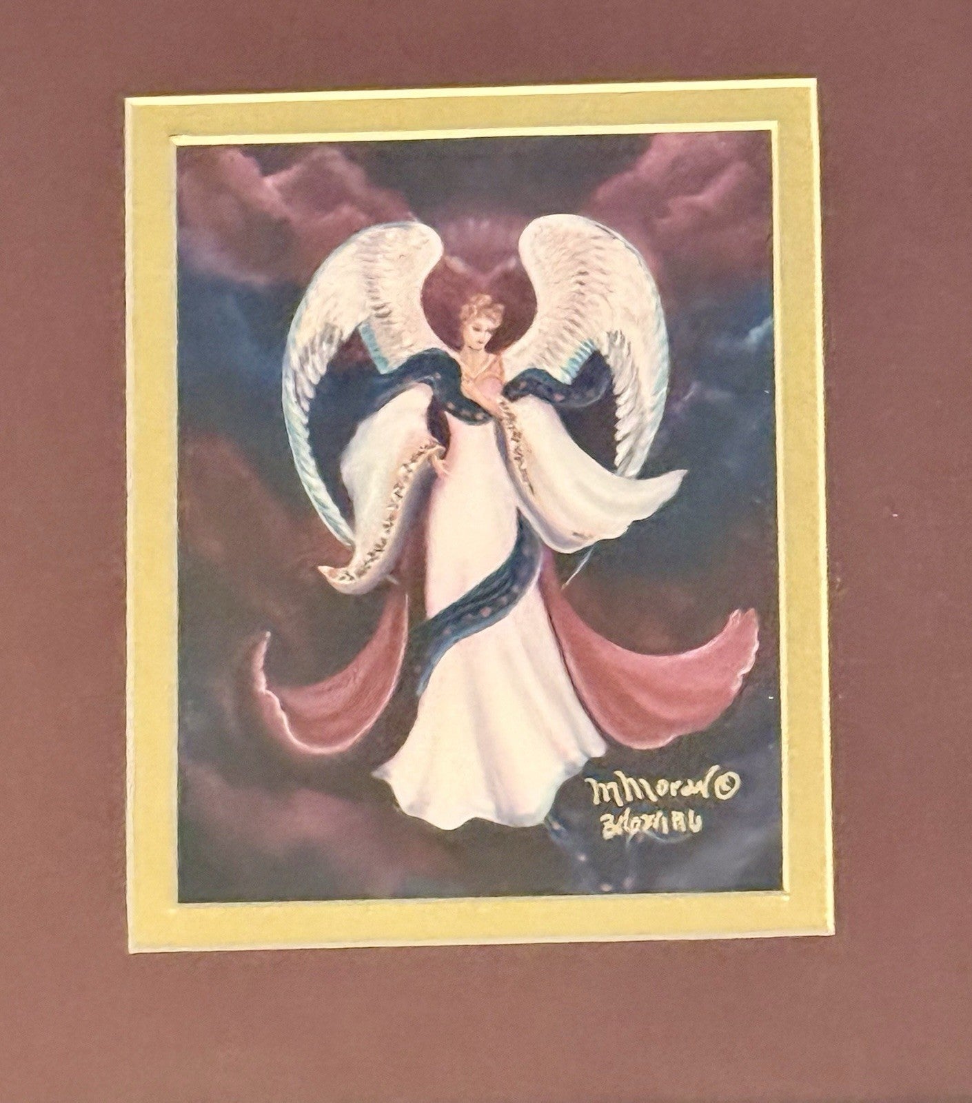 Mary Moran Guardian Angel Series Prints Celestrial Love Hope Faith Guardian RARE