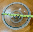 Vintage Clear Glass Pedestal Bowl Cake Stand with Beaded Hobnail Rim