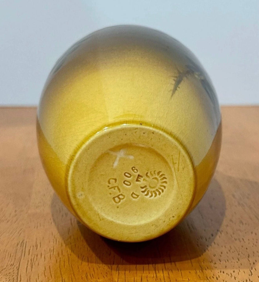 Antique Rookwood Standard Glaze Vase 900 D Caroline F. Bonsall Floral Motif