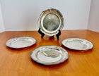 Set of 4 Vintage Wm. Rogers 988 Silverplate Scalloped Bread & Butter Plates