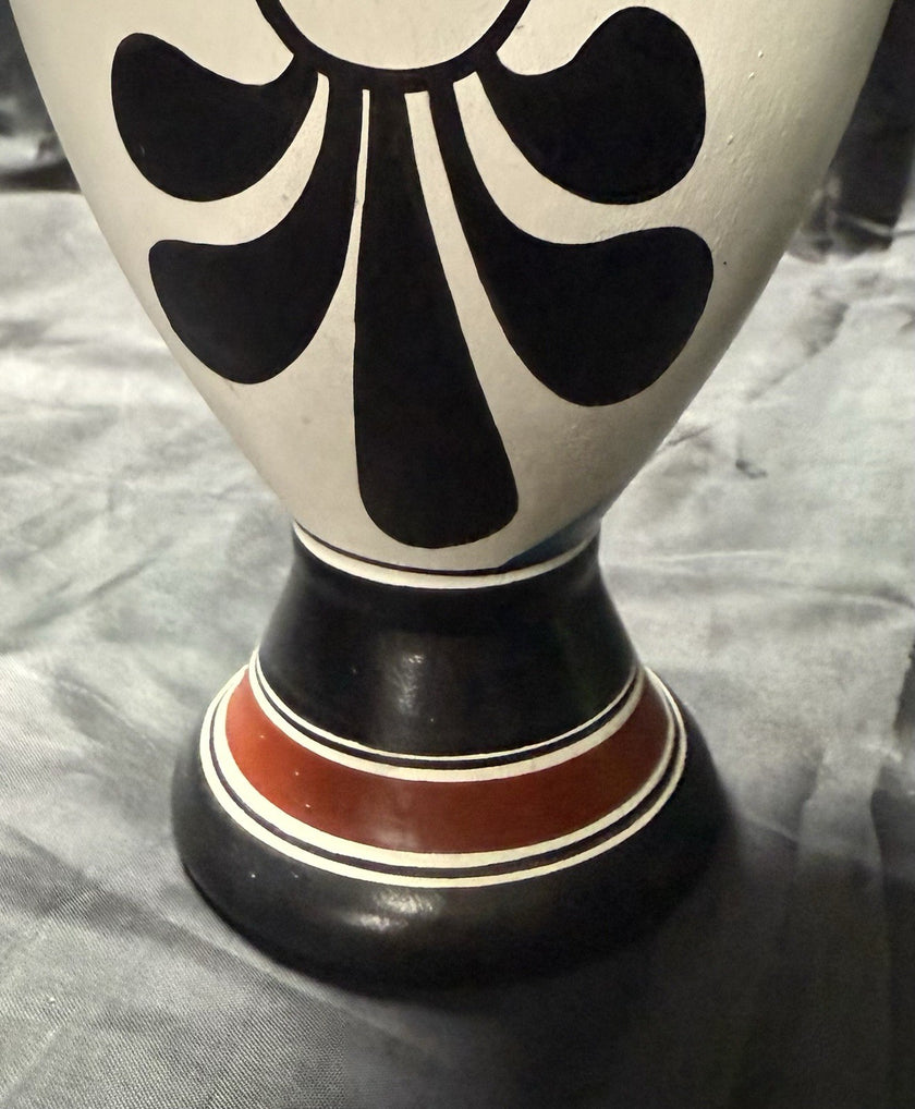 Vintage Amphora Made in Greece Hand Painted Art Pottery Greek Replica Urn Vase