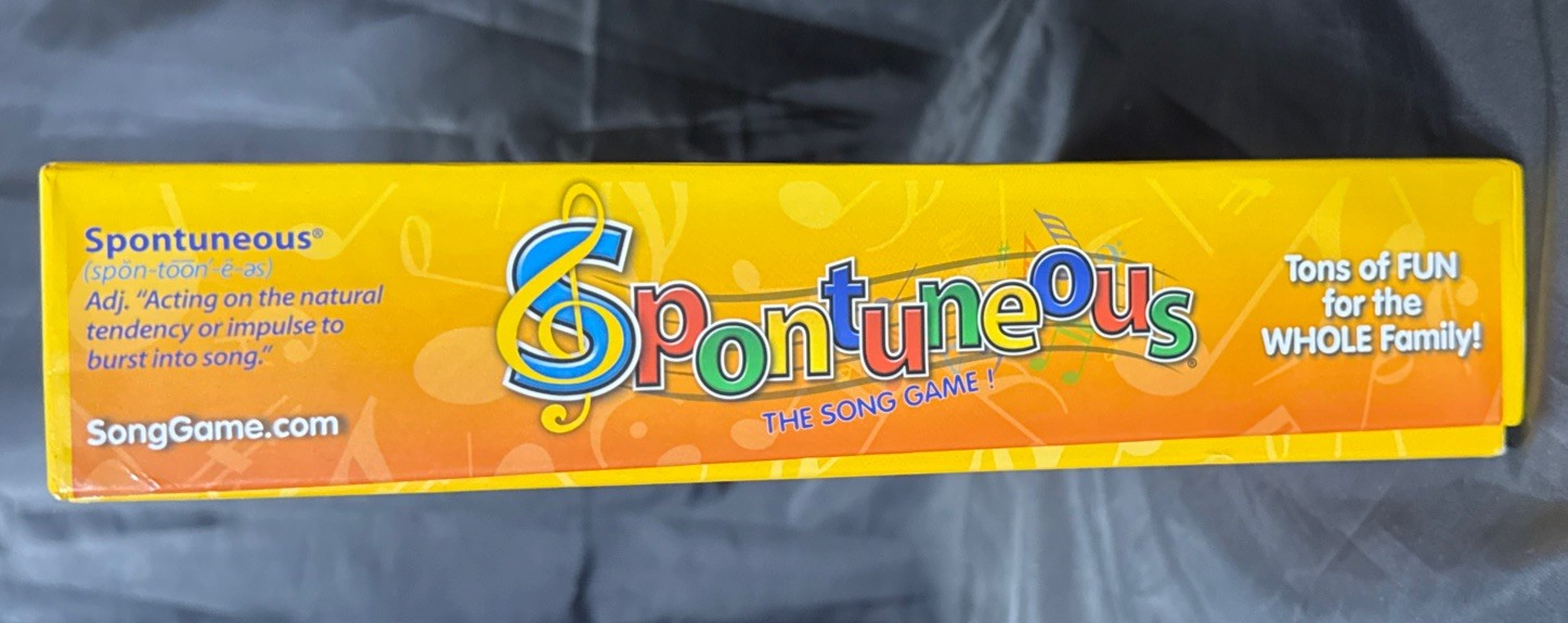 Spontuneous The Song Game - Yellow Box Talent NOT Required Age 8+ NIB