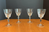Vintage W M Dalton Cherbourg French Lead Crystal Goblets Set of 4 Original Boxes