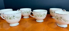 Vintage Wedgwood Westbury Leigh Shape Footed Tea Cups Set Of 9