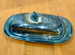 Vintage Wm Rogers Silverplate Butter Dish with Pineapple Finial