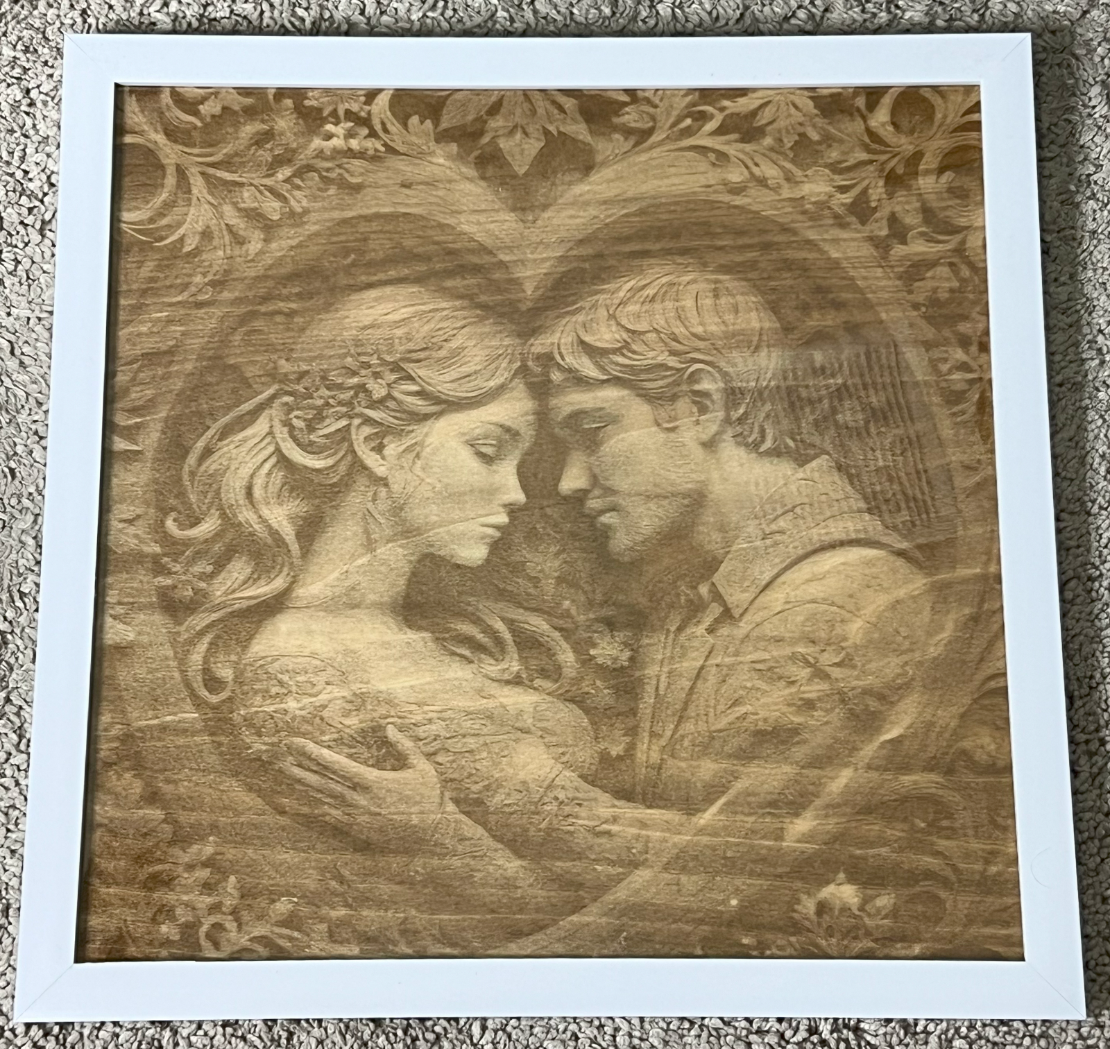 Beloved Laser Engraved Portrait of Man and Woman 11