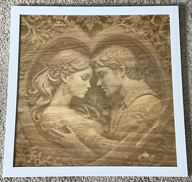 Beloved Laser Engraved Portrait of Man and Woman 11