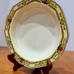 Vintage W.H. Grindley & Co. Ivory England Floral Scalloped Rim Bowl 8”
