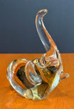 Vintage Murano Hand-Blown Art Glass Elephant Figurine Trunk Up Good Luck
