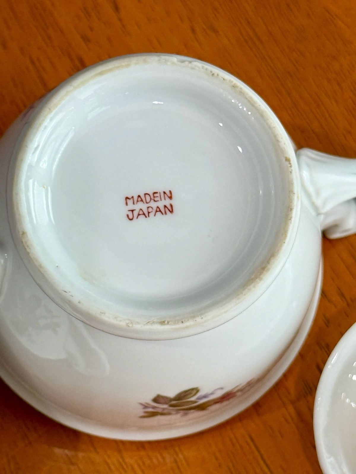 Vintage Fine China Made in Japan Moss Rose Creamer with Sugar Bowl & Lid Set