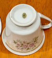 Vintage China Pearl Gigi Pattern Footed Tea Cup and Saucer Set