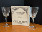 Vintage W M Dalton Cherbourg French Lead Crystal Goblets Set of 4 Original Boxes