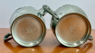 Antique Royal Solid Pewter Creamer and Sugar Bowl Set circa 1900-1915