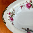 Vintage Moss Rose Fine China Oval Serving Veggie Bowl Made in Japan