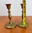 Vintage Solid Brass Candlestick Holders Set of 2