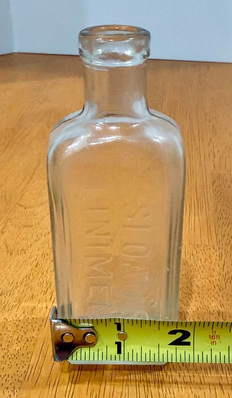 Antique Sloan's Liniment Clear Glass Bottle 5 Inch