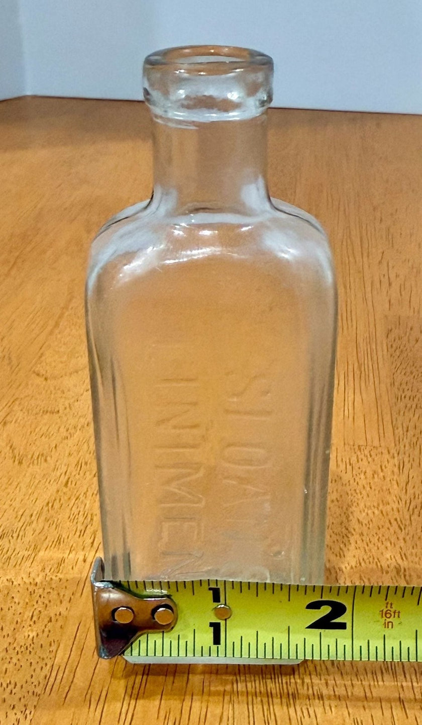 Antique Sloan's Liniment Clear Glass Bottle 5 Inch