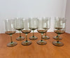Vintage Set Of 8 Lenox Green Mist Wine Goblets Expression Line Smoky Green Sage