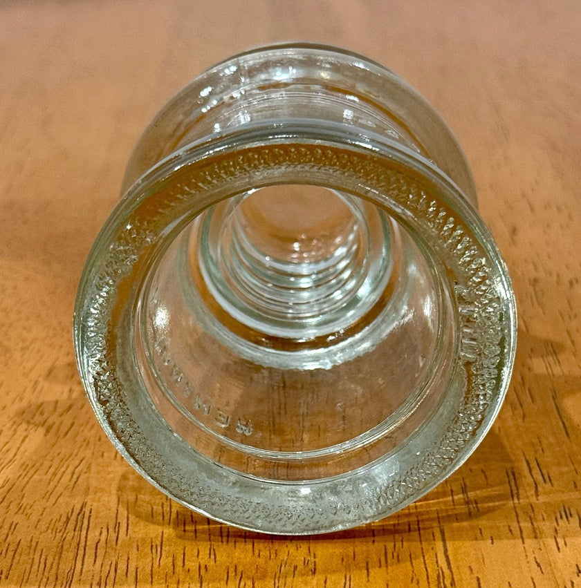 Vintage Hemingray 16 Clear Glass Insulator Made in USA 9-48 :::