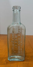 Antique Dr. W.B. Caldwell's Syrup Pepsin Bottle Clear Blue Tint Glass