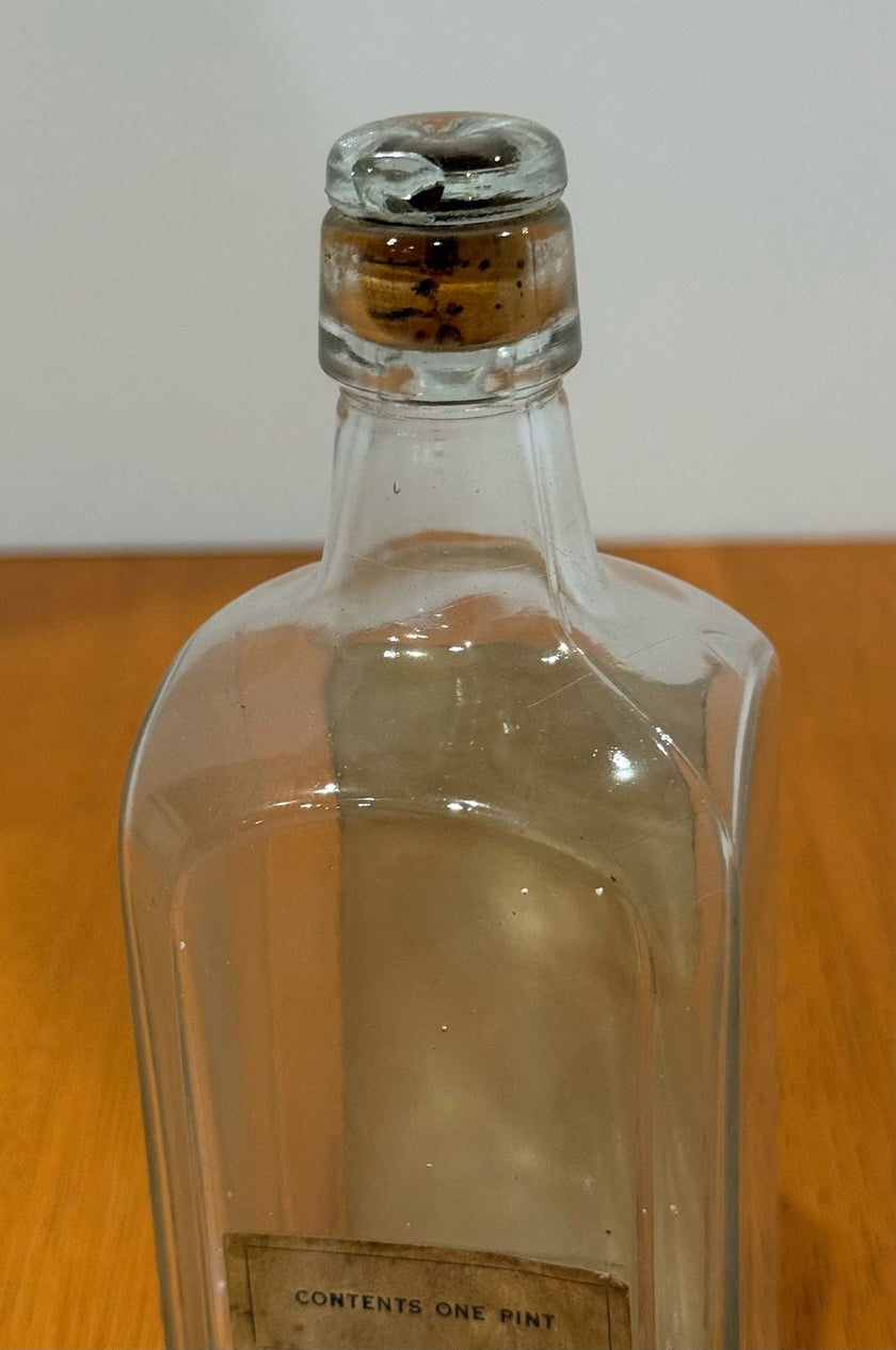 Antique C.S. Littell & Co. Alco-Balm Glass One Pint Bottle Circa 1920s
