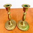 Vintage Solid Brass Candlestick Holders Set of 2