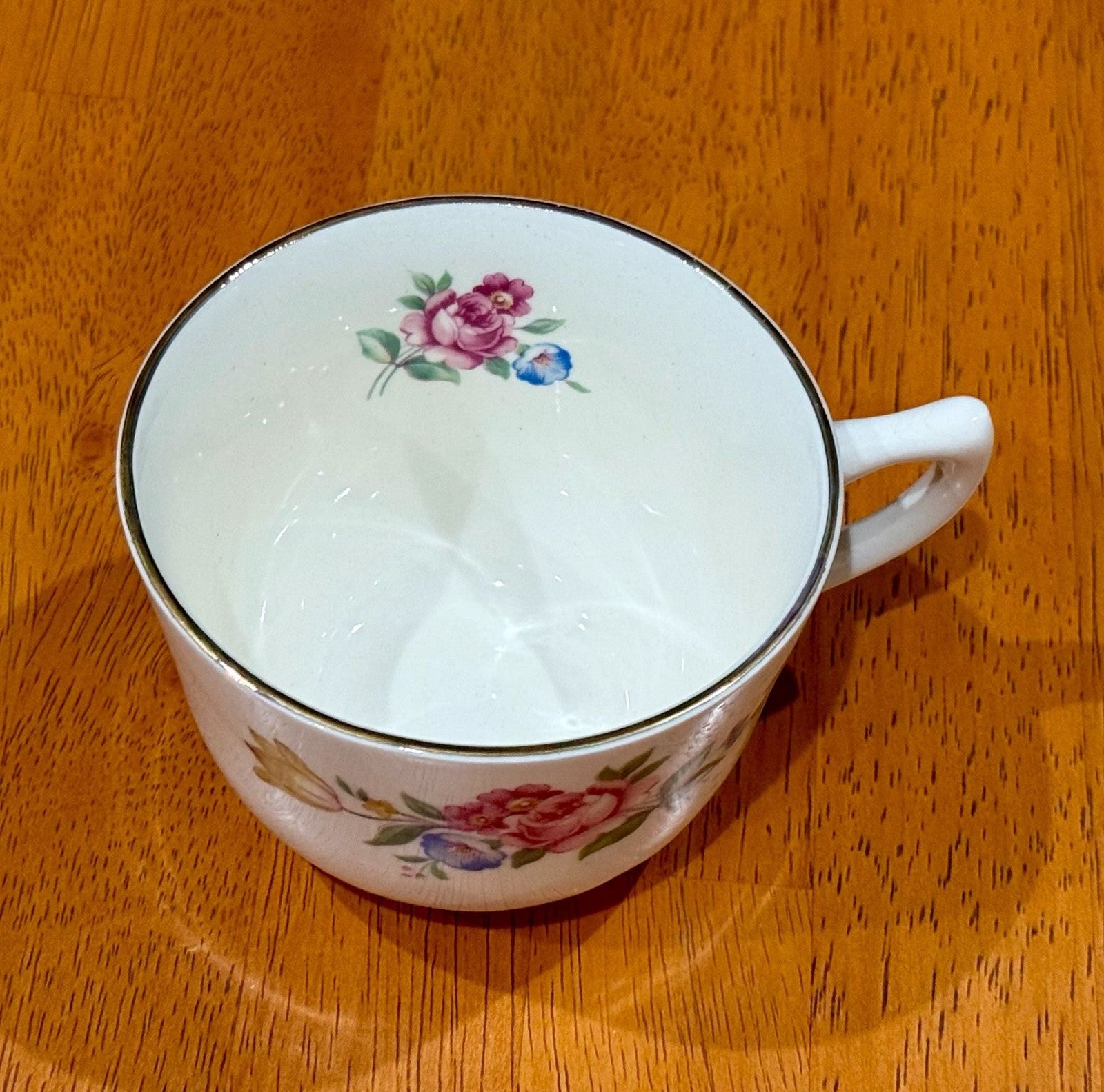 Vintage Scio Pottery Hazel Floral Tea Cup Moss Rose Pattern