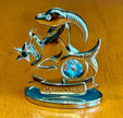 Mascot Crystal Delight Chrome Plated Capricorn Zodiac Figurine Austrian Crystal