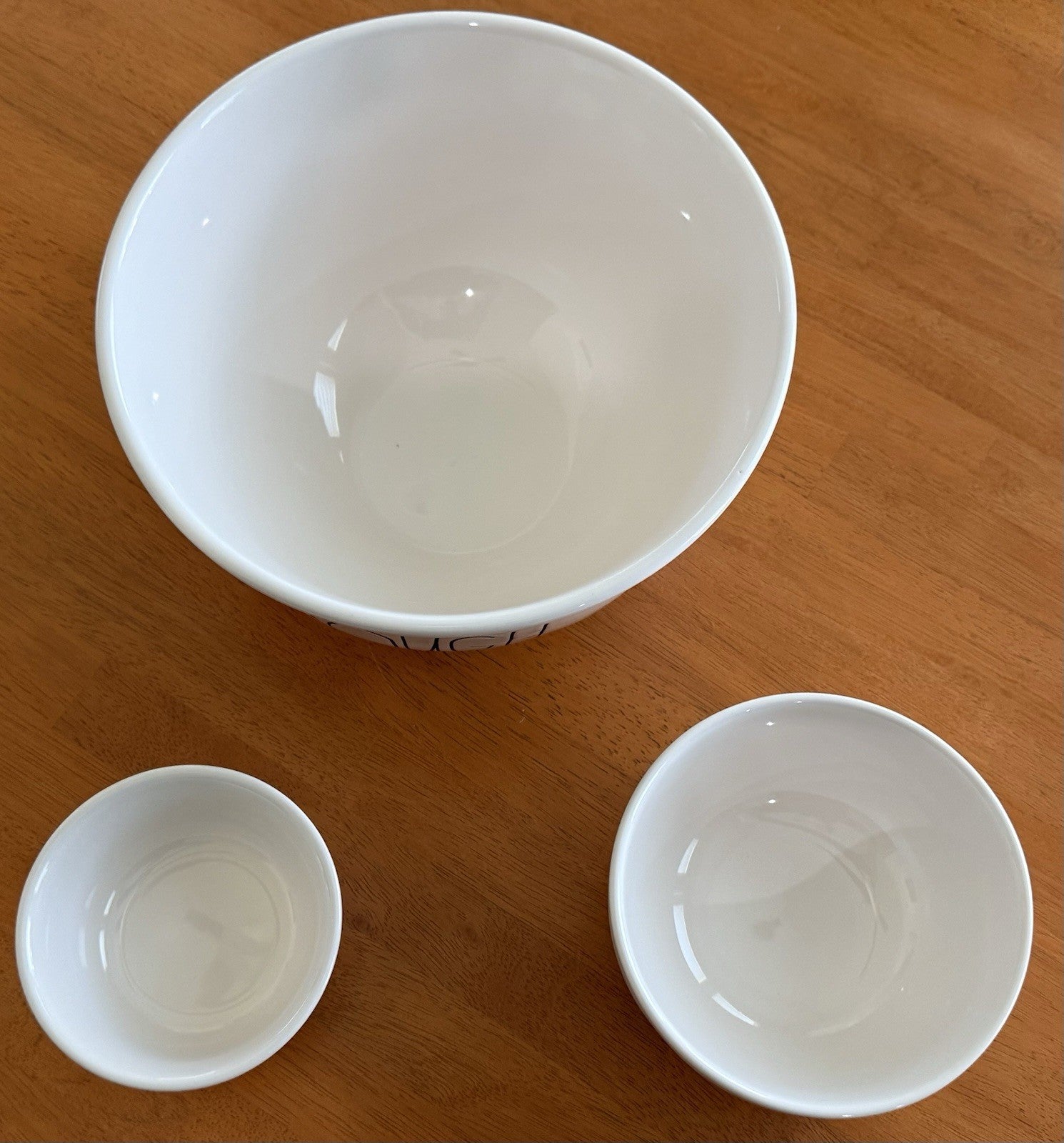Rae Dunn Artisan Collection Pizza Night Bowl Set Microwave Dishwasher Safe White