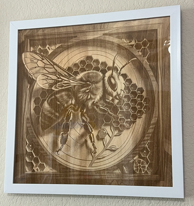 Worker Bee 3D Laser Engraved Portrait  11